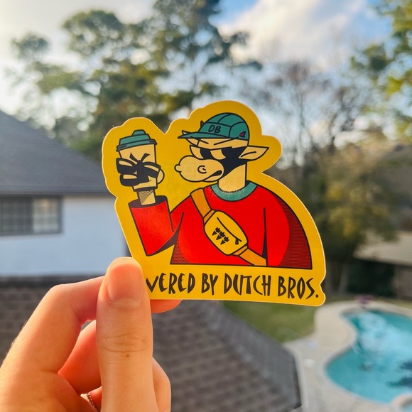 Dutch Bros Sticker February 2022 Cow Powered By Dutch Bros - Picture 1 of 1